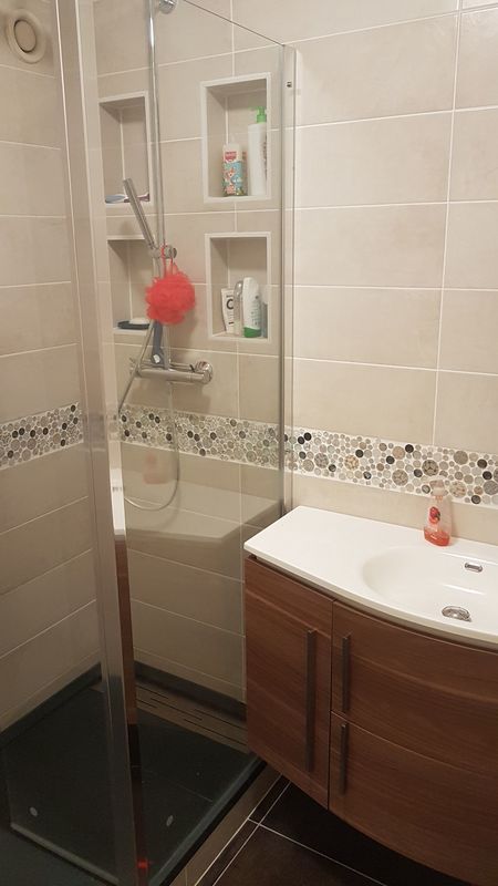 rénovation salle de bain avec création de niches dans la douche